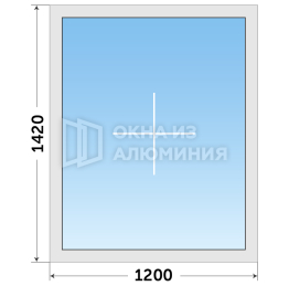 Установка алюминиевого глухого окна AL-551